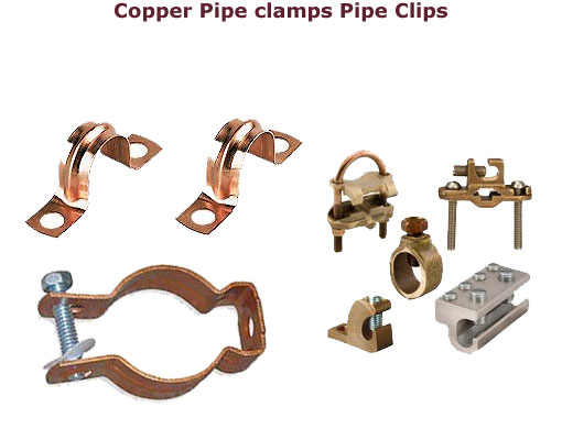 Copper Pipe clamps Copper grounding clamps Bronze grounding clamps pipe clamps Earthing clamps manufacturers casting foundry india